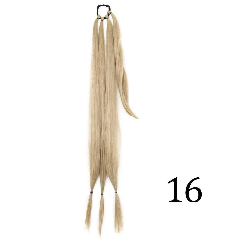 DIY Ponytail Extensions Synthetic Boxing Braids Ponytail Hair Rope High Temperature Fiber Black Brown Ponytail