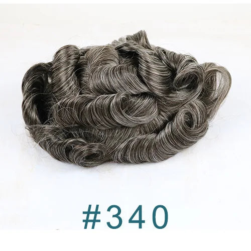 100% Human Hair Ombre Honey Brown Men's Wig Capillary Prosthesis System Natural