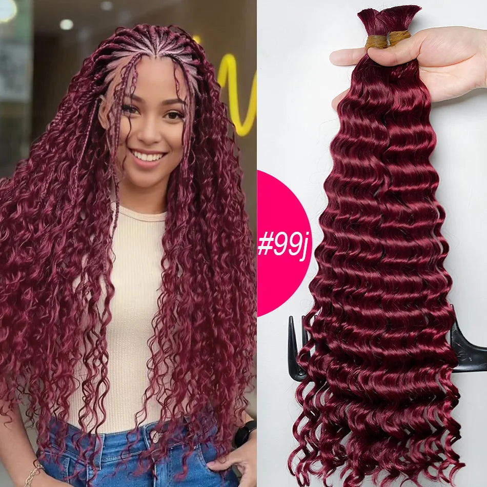 Bundles No Weft Boho Braids, 100% Human Hair Extension Braiding Vietnamese 27/613
