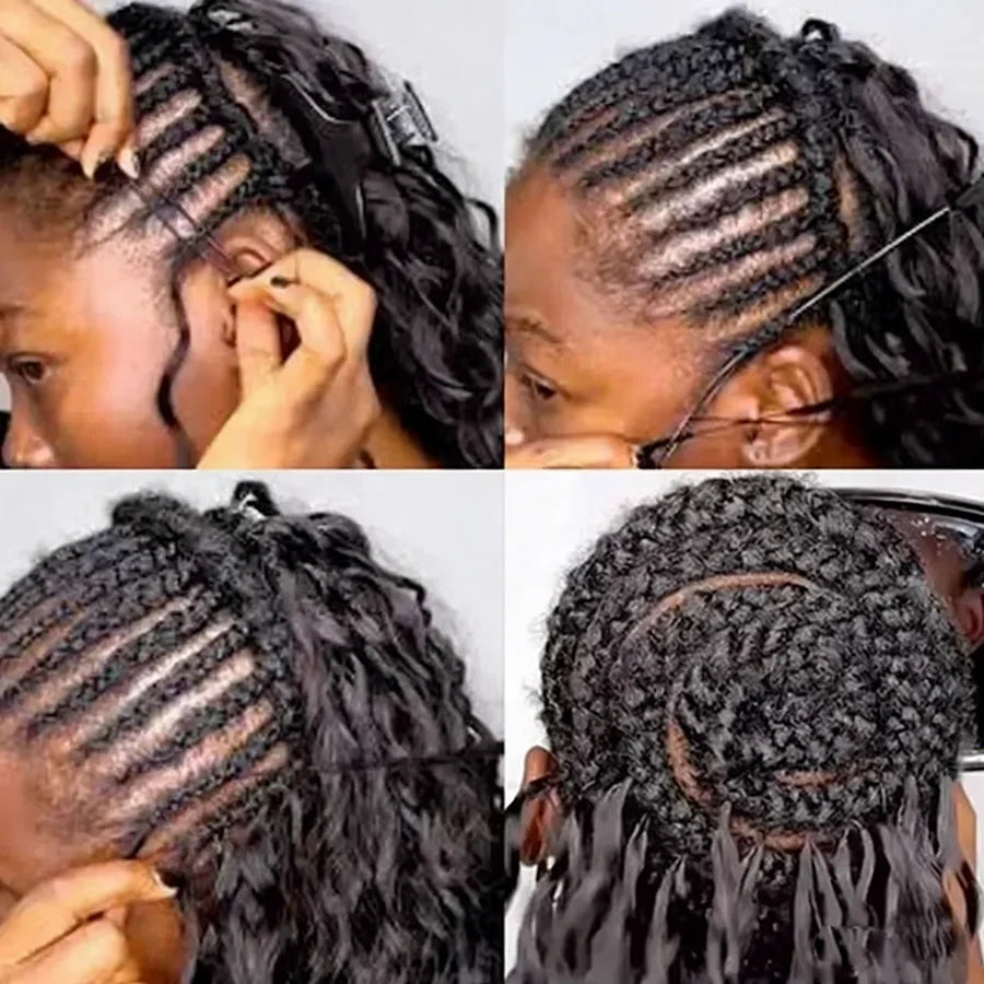 Burmese Curly Crochet Human Hair Knotless Pre-separated Extensions, 100% Full Head Brazilian