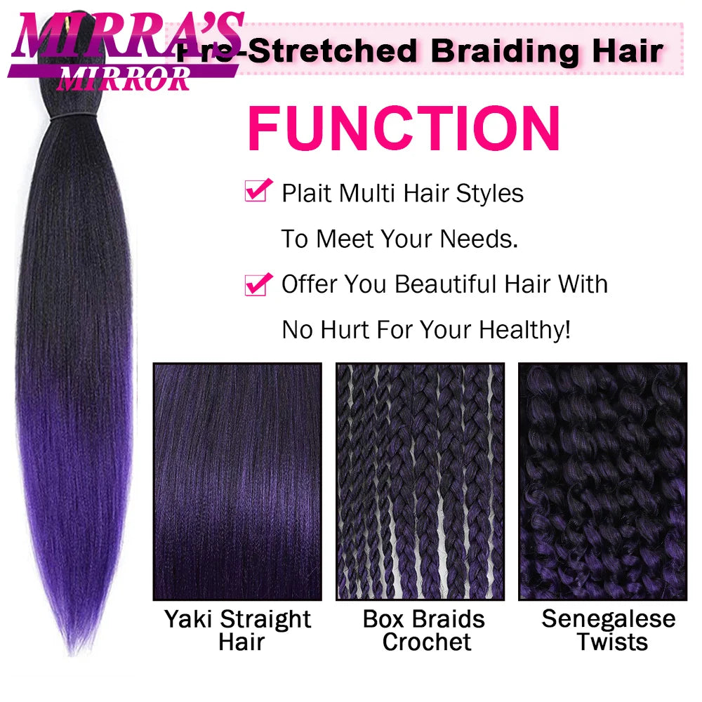 Synthetic Pre Stretched Braiding Hair To Make Senegalese Box Braid Natural Soft