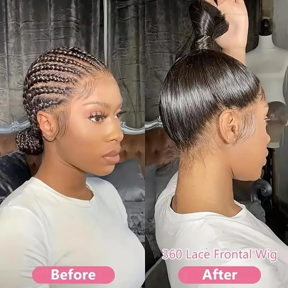 Invisible Strap Full Lace Glueless Wig Human Hair Straight, 13x4 HD Front