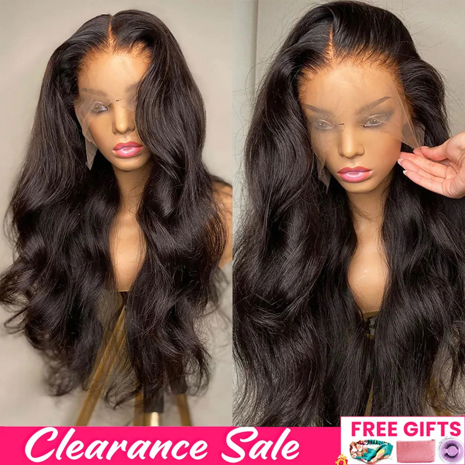 13x4 HD Transparent Body Wave Lace Front Wig Frontal Brazilian Human Hair