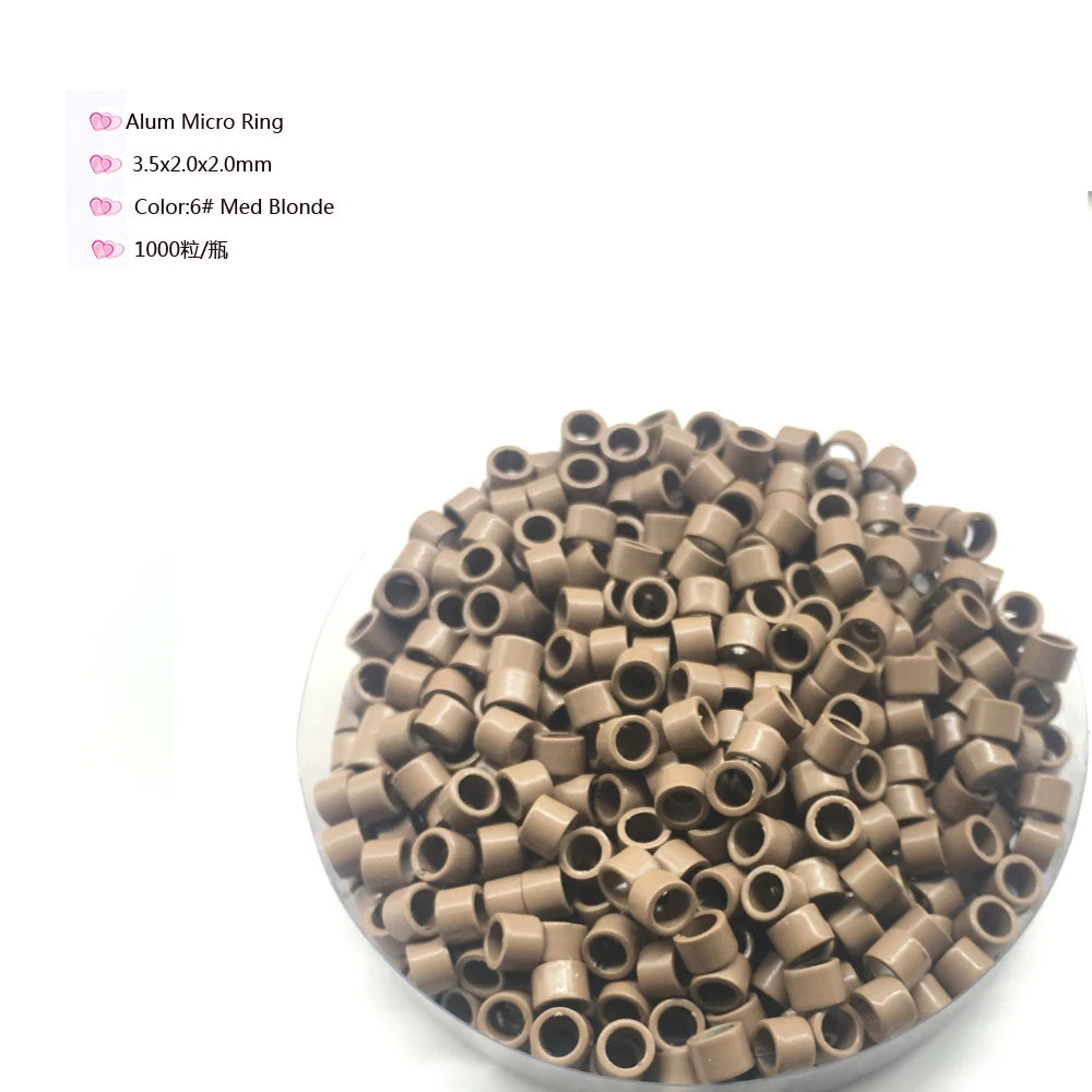 3.5x2.0 Screw Micro Ring Hair Extension Microringe Links Rings Beads Screws Thread