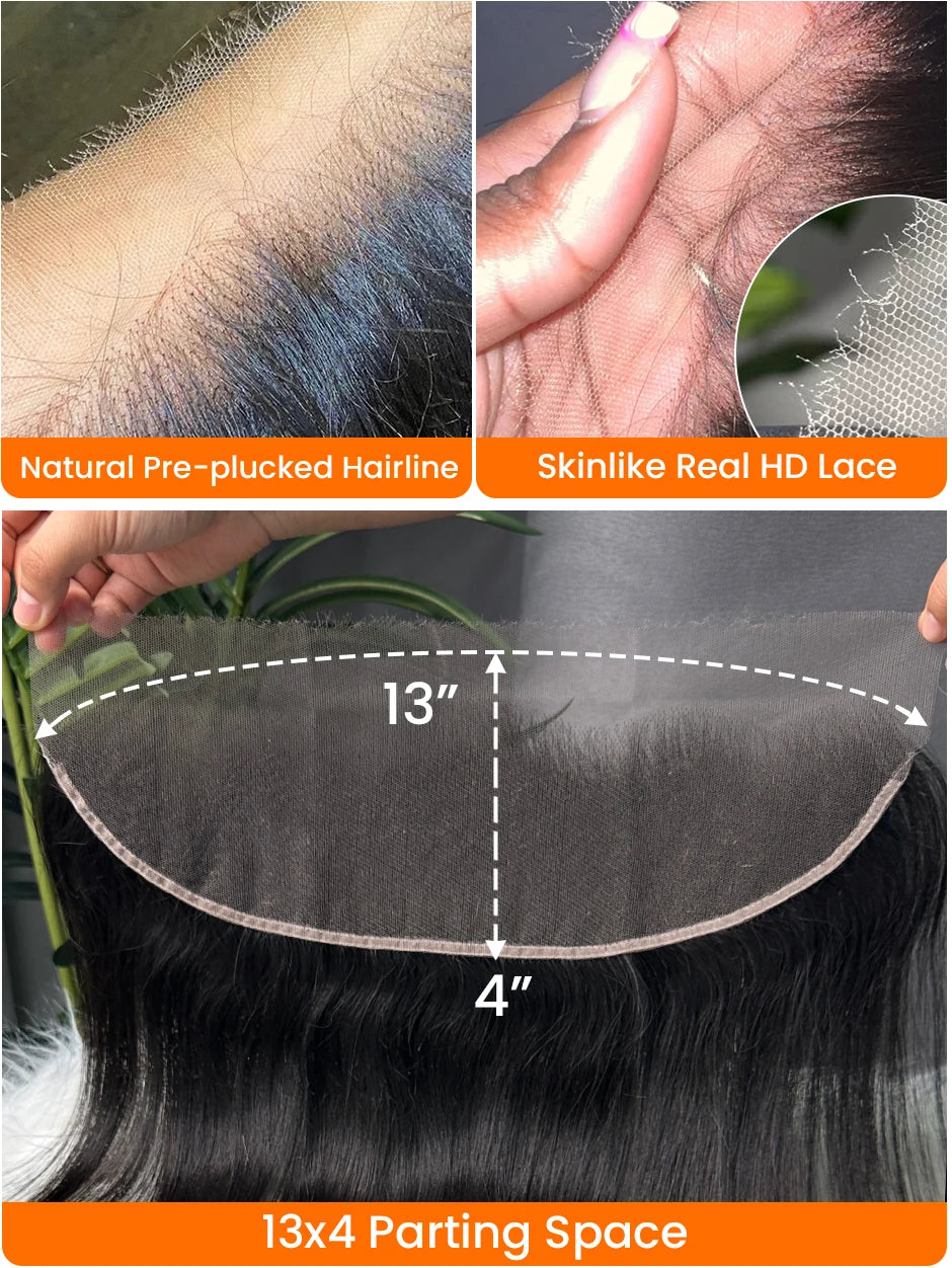 Yaki Straight 13x6 HD Full Lace Frontal Only Closure Invisiable Melt Skins