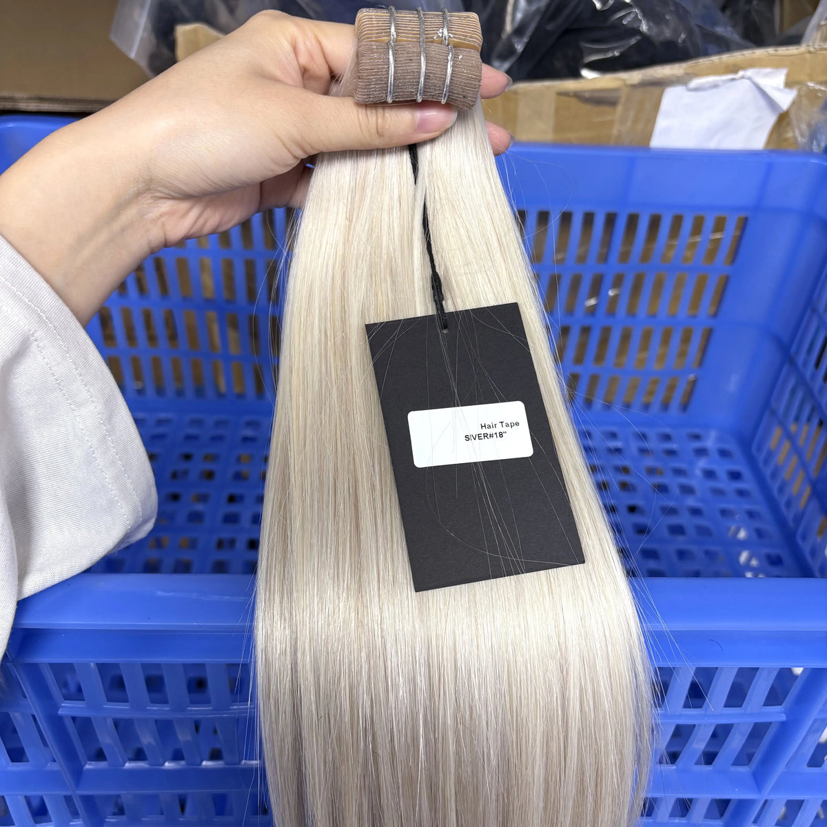 Tape in Vietnamese Virgin Human Hair 50g/ Colored Straight Extensions Skin Weft