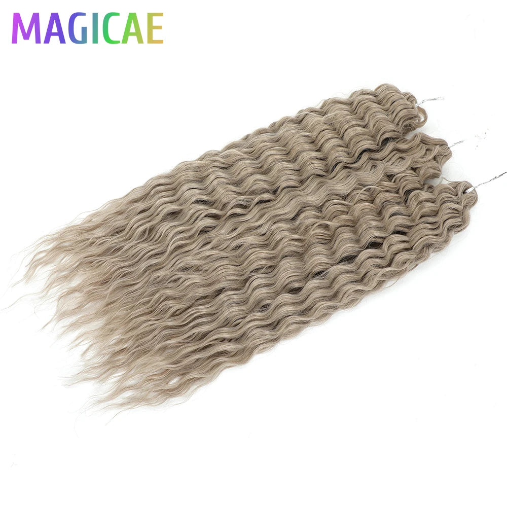 22Inches 300Grams Ariel Deep Water Twist Braids Crochet Protein Hair Orange Blond