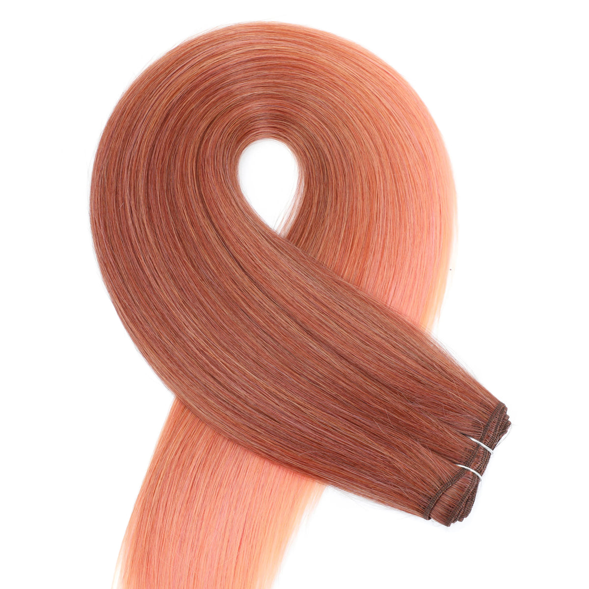 Orange Bone Straight Hair Bundles 24-32 Natural Weaving Bio Synthetic Bug Fancy