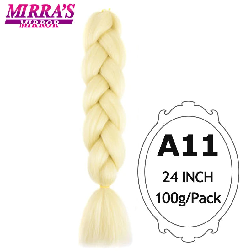 Ombre Jumbo Braiding Hair, Synthetic, 24 Inch, 6-Pack