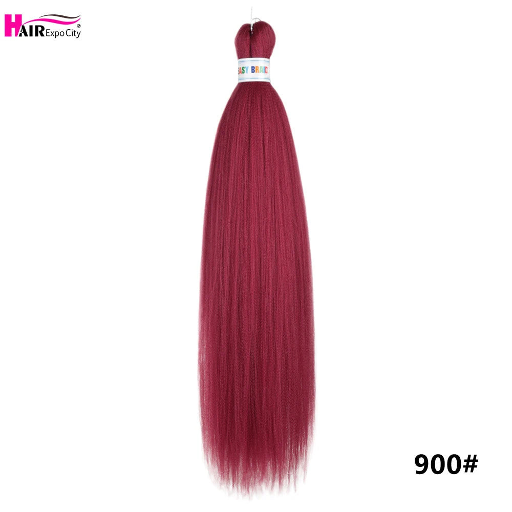 Easy Braids 26Inch Synthetic Jumbo Braids Hair Extensions Ombre Colorful Braiding Hair Pre Stretched