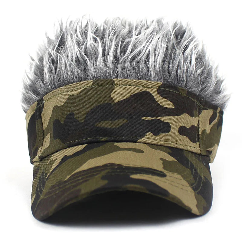 Synthetic Spiked Hair Wig Golf Baseball Cap Fake Short Sports Hat Outdoor