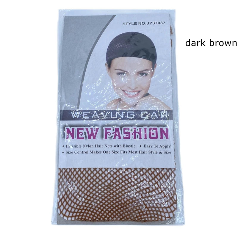 20pcs New Fashion Stretchable Elastic Hair Net Snood Wig Cap - Top Open Hair Mesh Weaving Cap
