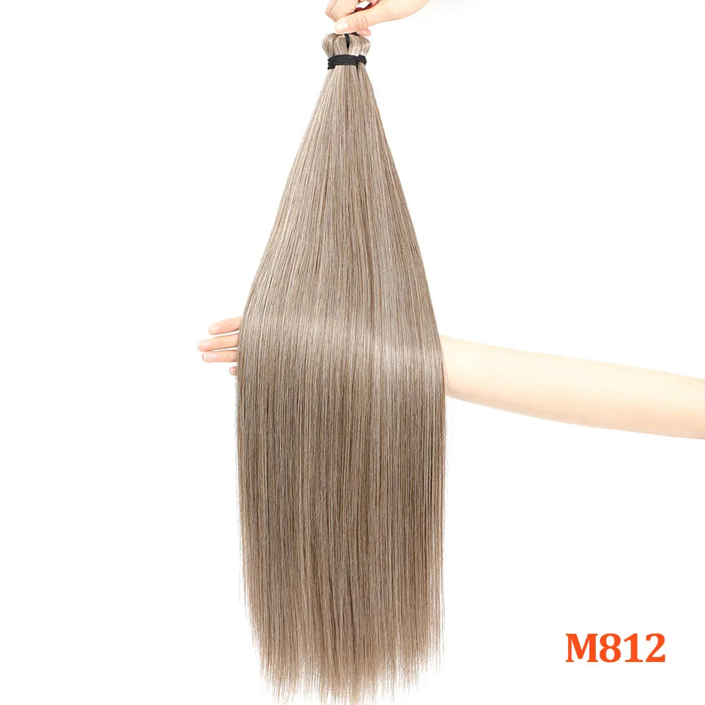 Straight Pony Hair Bundles Crochet Braids Synthetic Braiding Soft Extensions