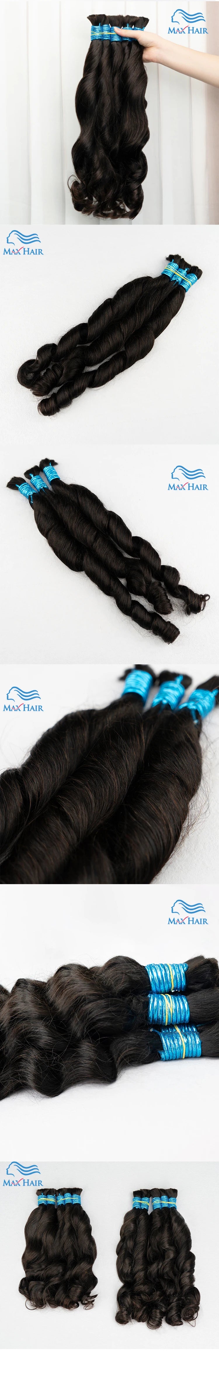 Human Hair Bulk Loose Wave No Weft Bundles Braiding Deep Brazilian Natural