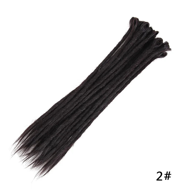 Synthetic 100% Handmade Dreadlocks Extensions Faux Locs Crochet Braid Hair Hip-Hop Style 20 Inch 10 Strands/Pack Blue
