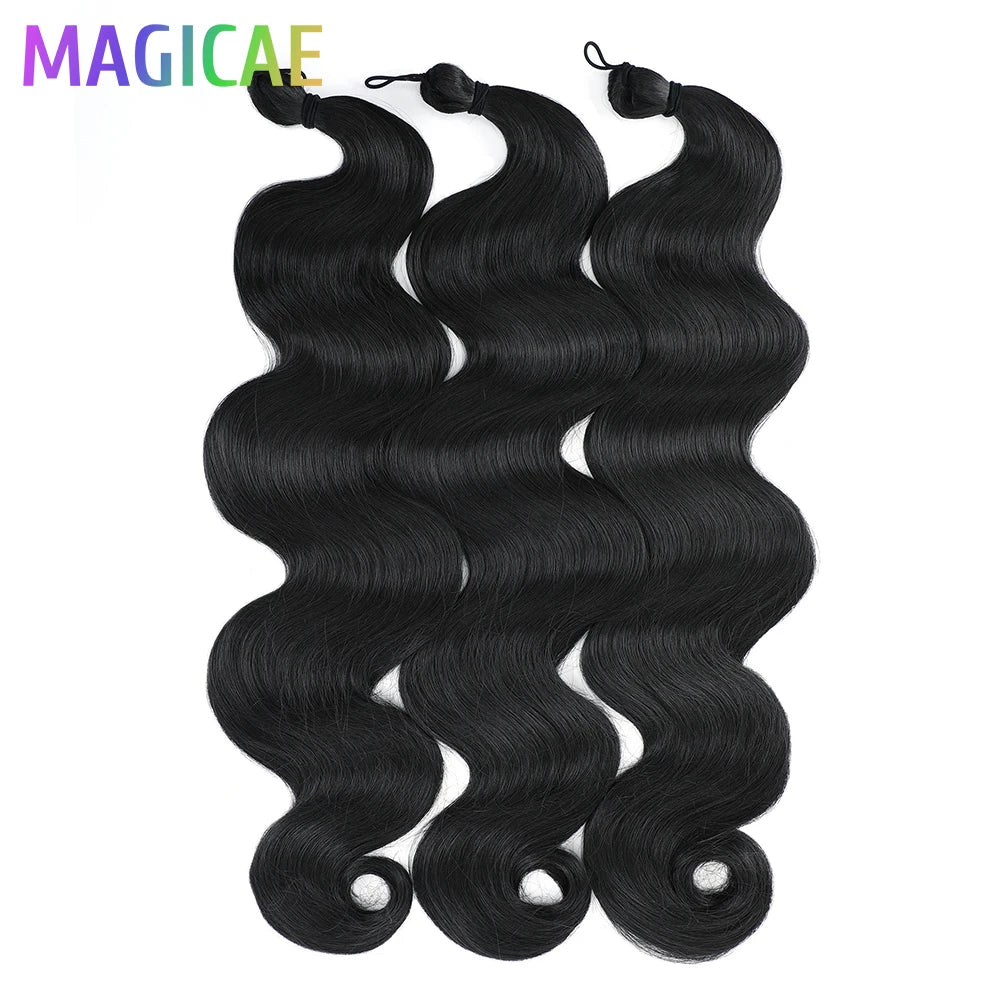 300G 26Inch Ombre Grey Crochet Braids Body Wave Light Brown Highlight Sp4/27/613