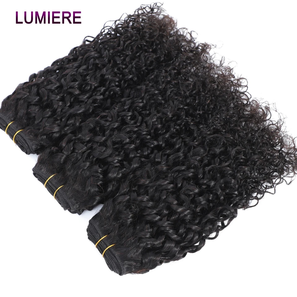 15A Pixie Curly Raw Human Hair Bundle Deals Burmese Curls Extensions Vietnamese