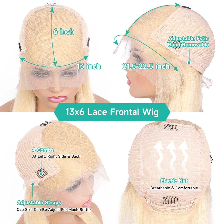Grey Lace Fronts Wigs Human Hair 613 HD Frontal, 13x6 Vietnamese Raw