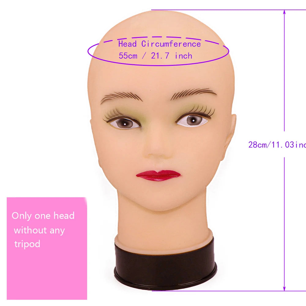 Mannequin Head Wig Stand Adjustable Tripod Holder Making Display T Pins /Wig