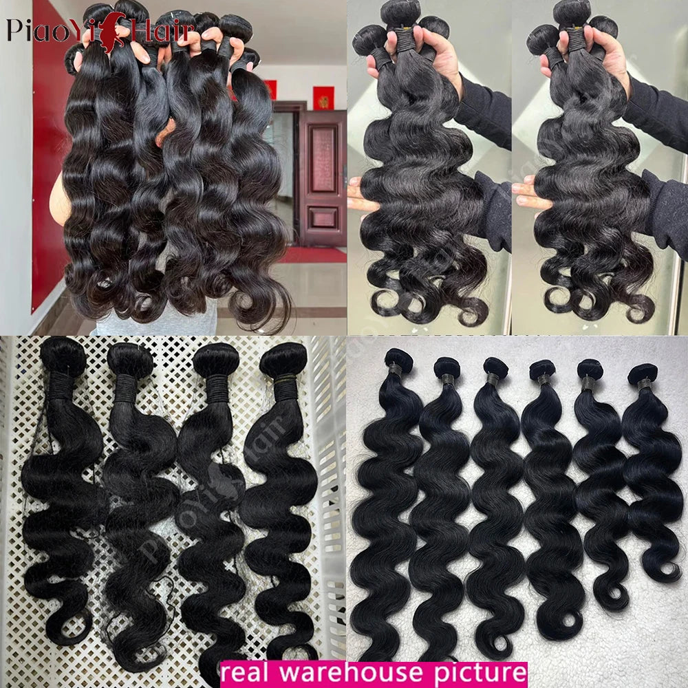 Body Wave Human Hair Bundles Closure Transparent, 13x4 13x6Lace Frontal 100% Raw