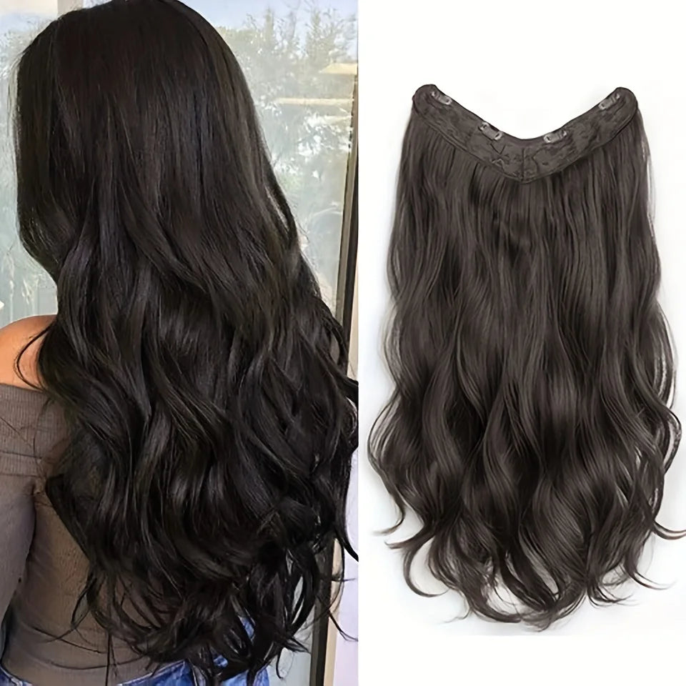 Long Wavy Synthetic U-Shaped Clip-In Hair Extensions, 16, 20 and 24 Inch