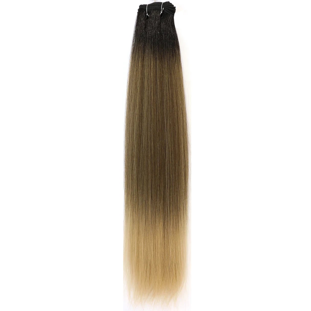 Orange Bone Straight Hair Bundles 24-32 Natural Weaving Bio Synthetic Bug Fancy