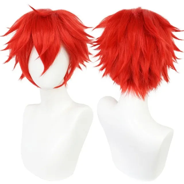Universal Cosplay Synthetic Wig Silver Red Pink Blonde Grass Green Black Straight