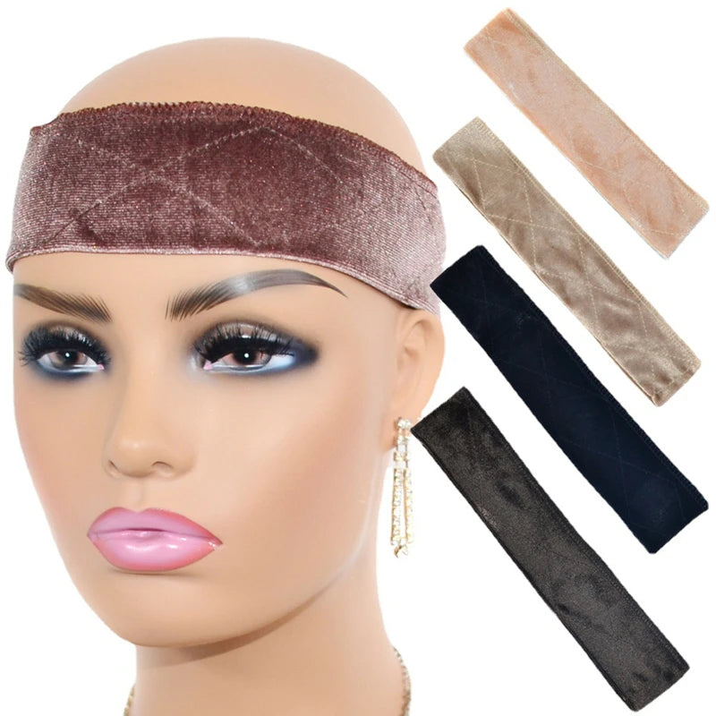 1PC Adjustable Wig Grip Band for Lace Front, No-slip Velvet Wig Grip Headbands Keeping Wigs in Place