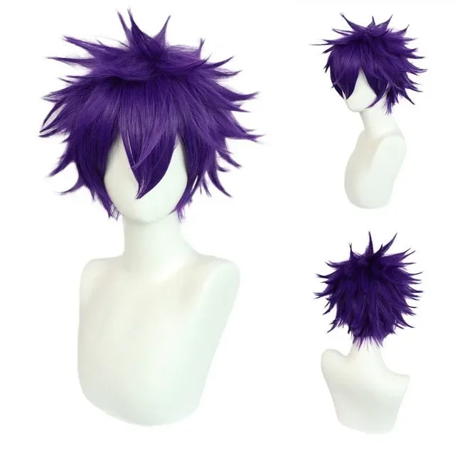 Universal Cosplay Synthetic Wig Silver Red Pink Blonde Grass Green Black Straight