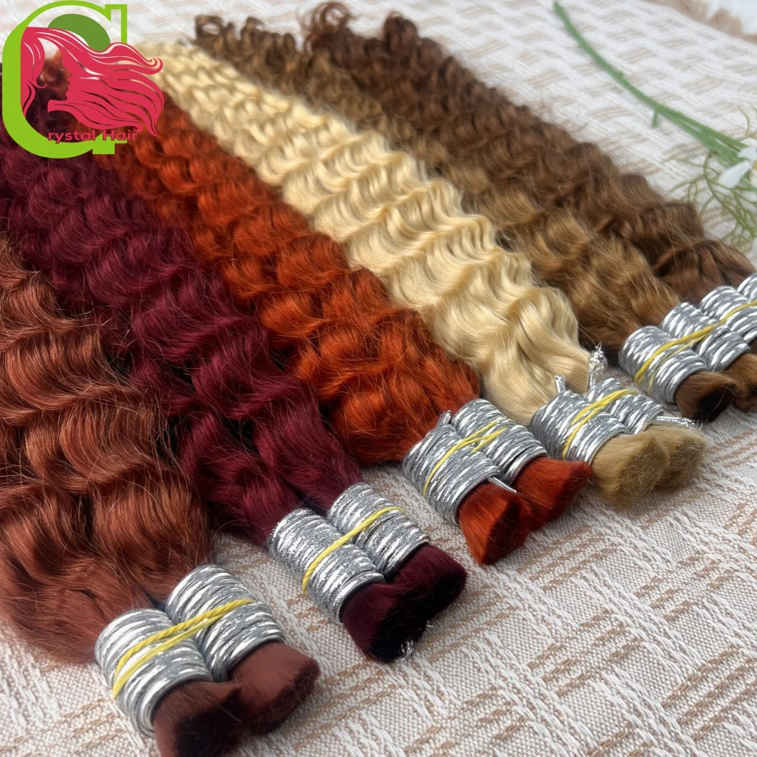 Bundles No Weft Boho Braids, 100% Human Hair Extension Braiding Vietnamese 27/613