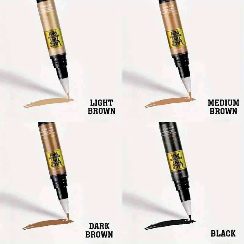 Lace Tint Pen for Wigs Long-Lasting Easy Apply Natural-Looking High Viscosity Hair Tint for All Hair Types