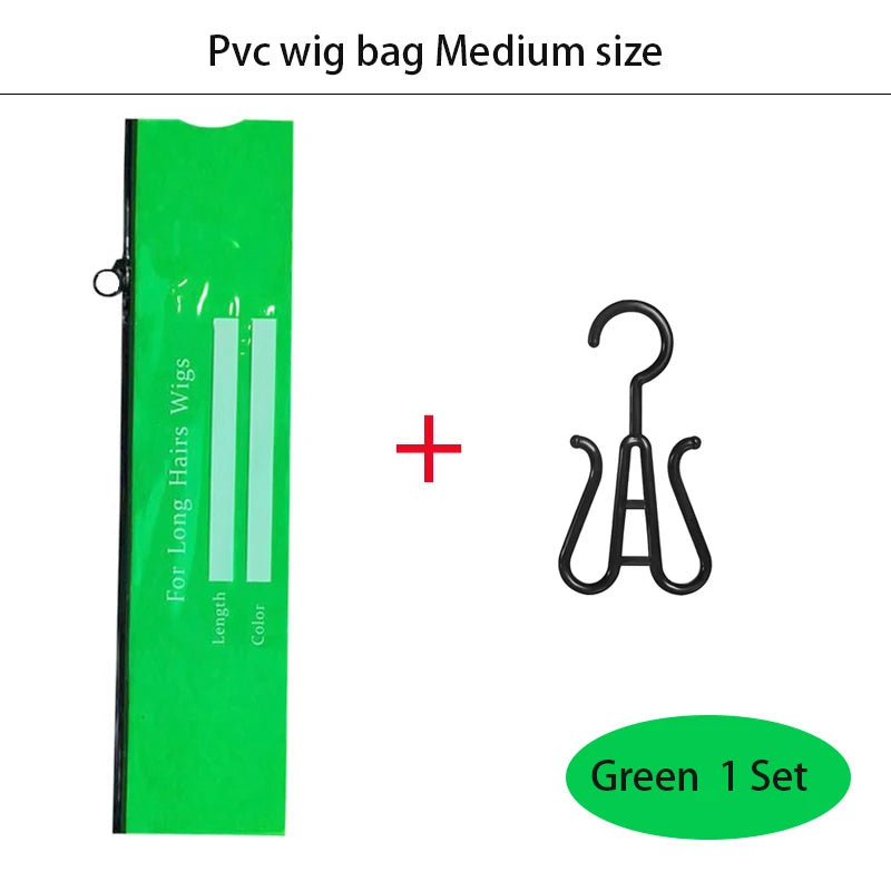 Waterproof Hair Extension Storage Bag With Plastic Hanger Anti-dust Hair Bags For Wigs Salon Barber Hanging Wig Holder & Wig Bag