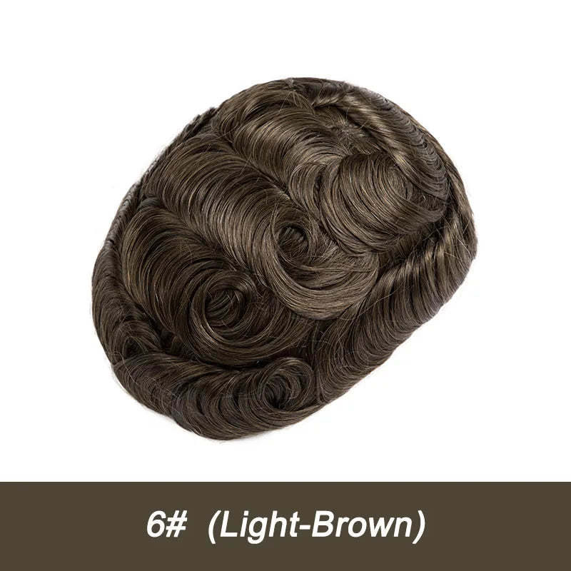 Swiss Lace Toupee Ultra Delicate AIR-Lace Male Hair Prosthesis Breathable 90 Density Hair Toupee Men Full Lace Men's Wig