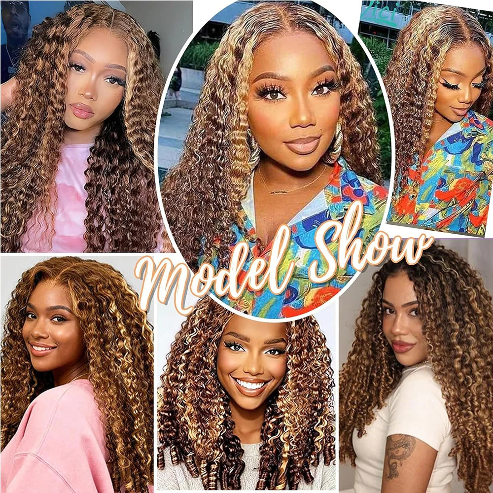 Highlight Color Burmese Curly Hair Bundles Human 3C 4A Colored Spiral Curl