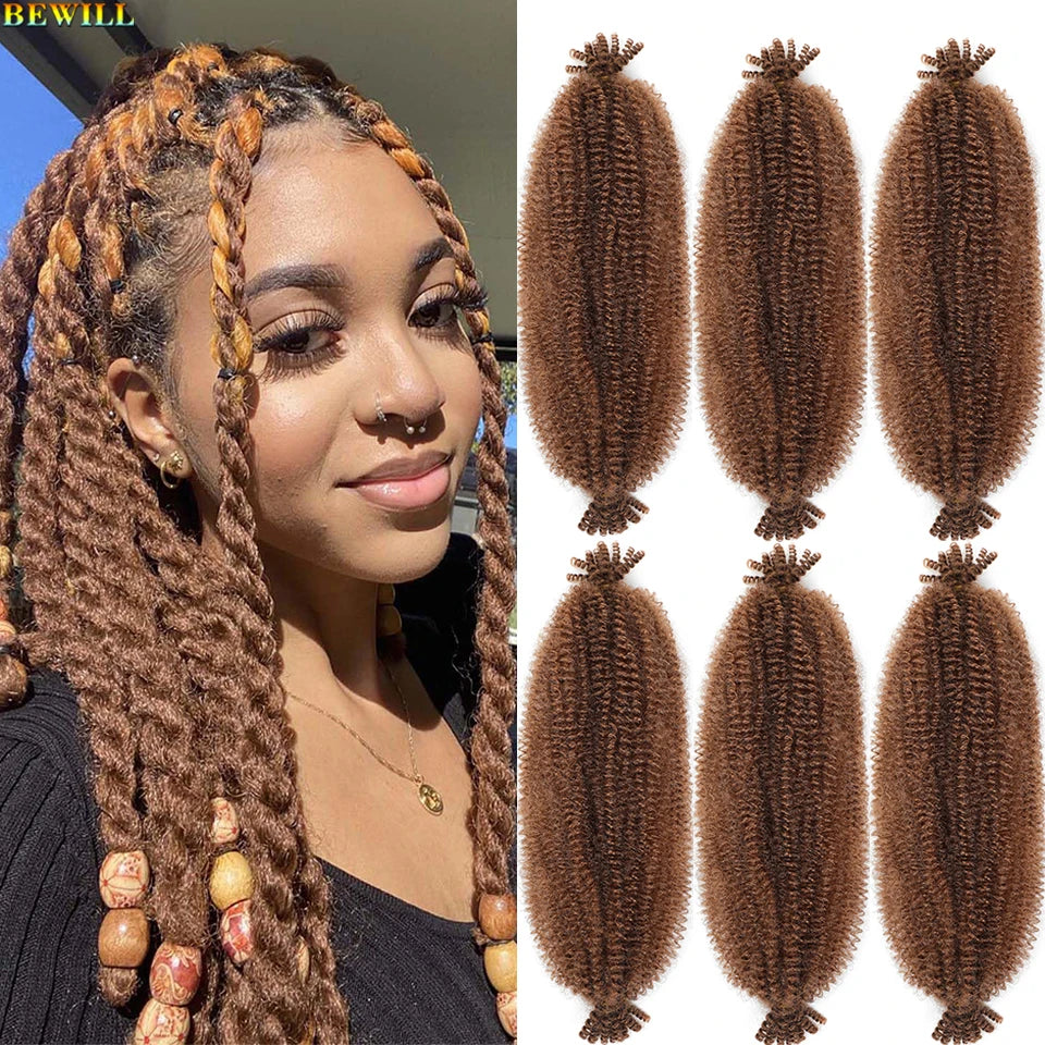 1-8 Packs Afro Twist Springy Marley Braiding Hair Pre-separated Kinkys Bulk Locs