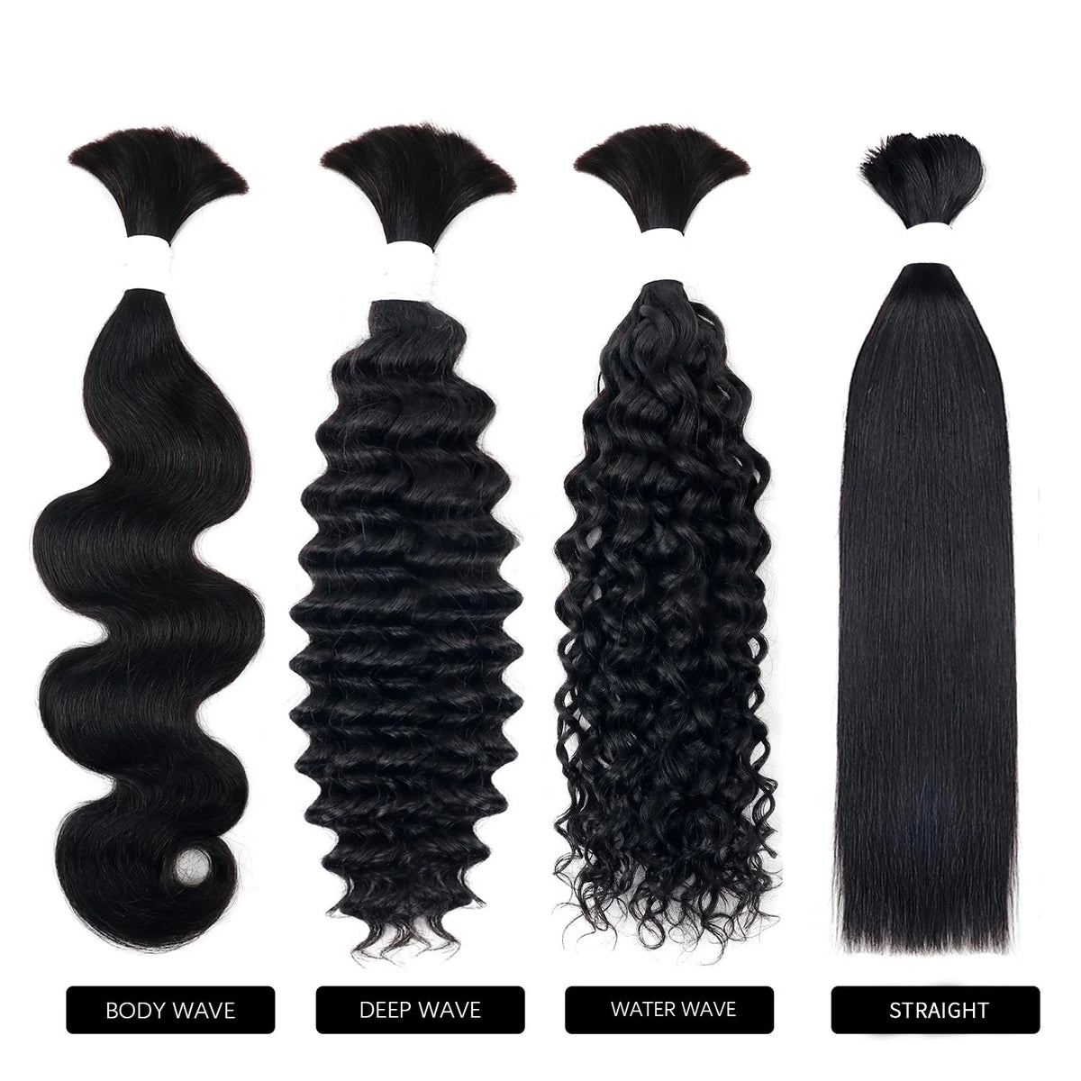 Braiding Hair Human Bulk Deep Wave Braids No Weft Extension 50-80cm