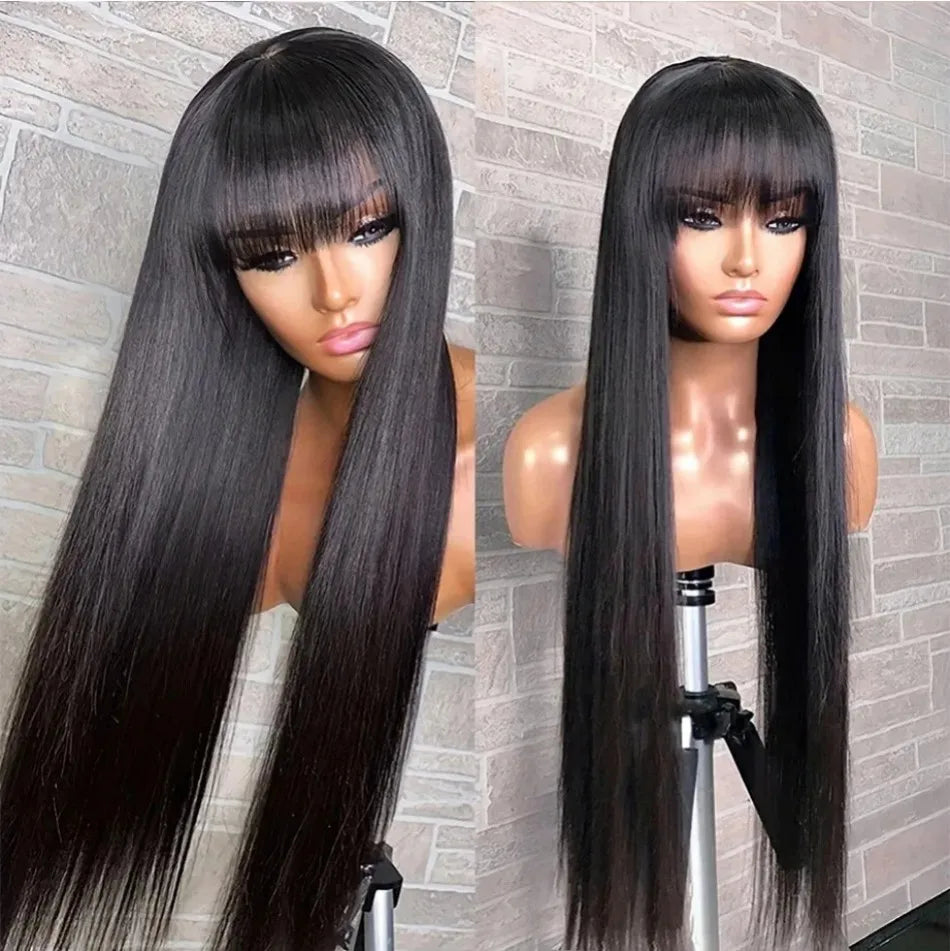 3x1 Middle Part Lace Wig Bone Straight Full Machine Made Human Hair