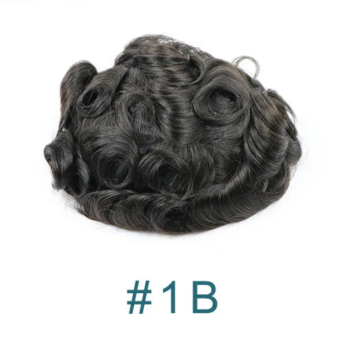 Micro Thin Skin Base Men's Toupee, 0.02mm, Undetectable Hairline