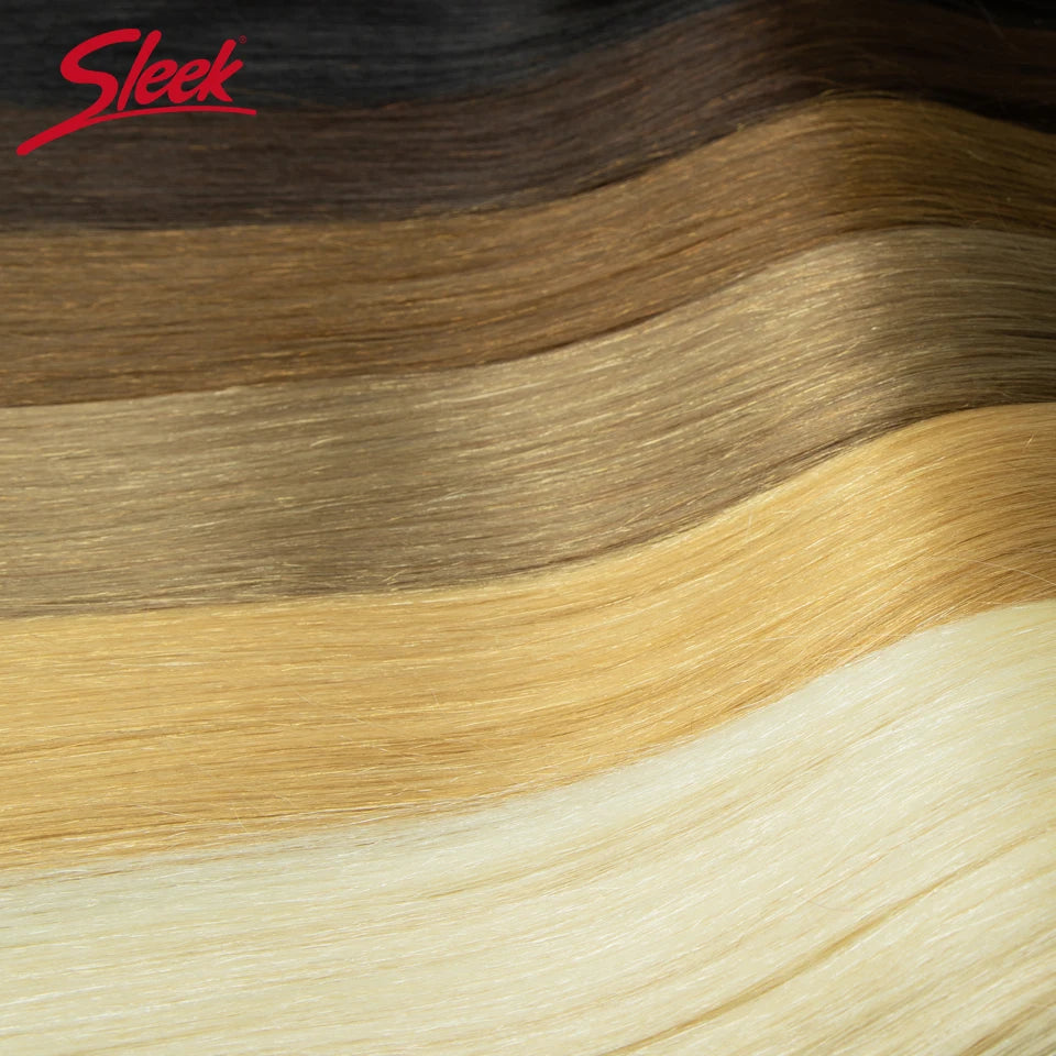 Sleek Peruvian Straight Human Hair Double Drawn Natural Weave Bundles Brown Remy
