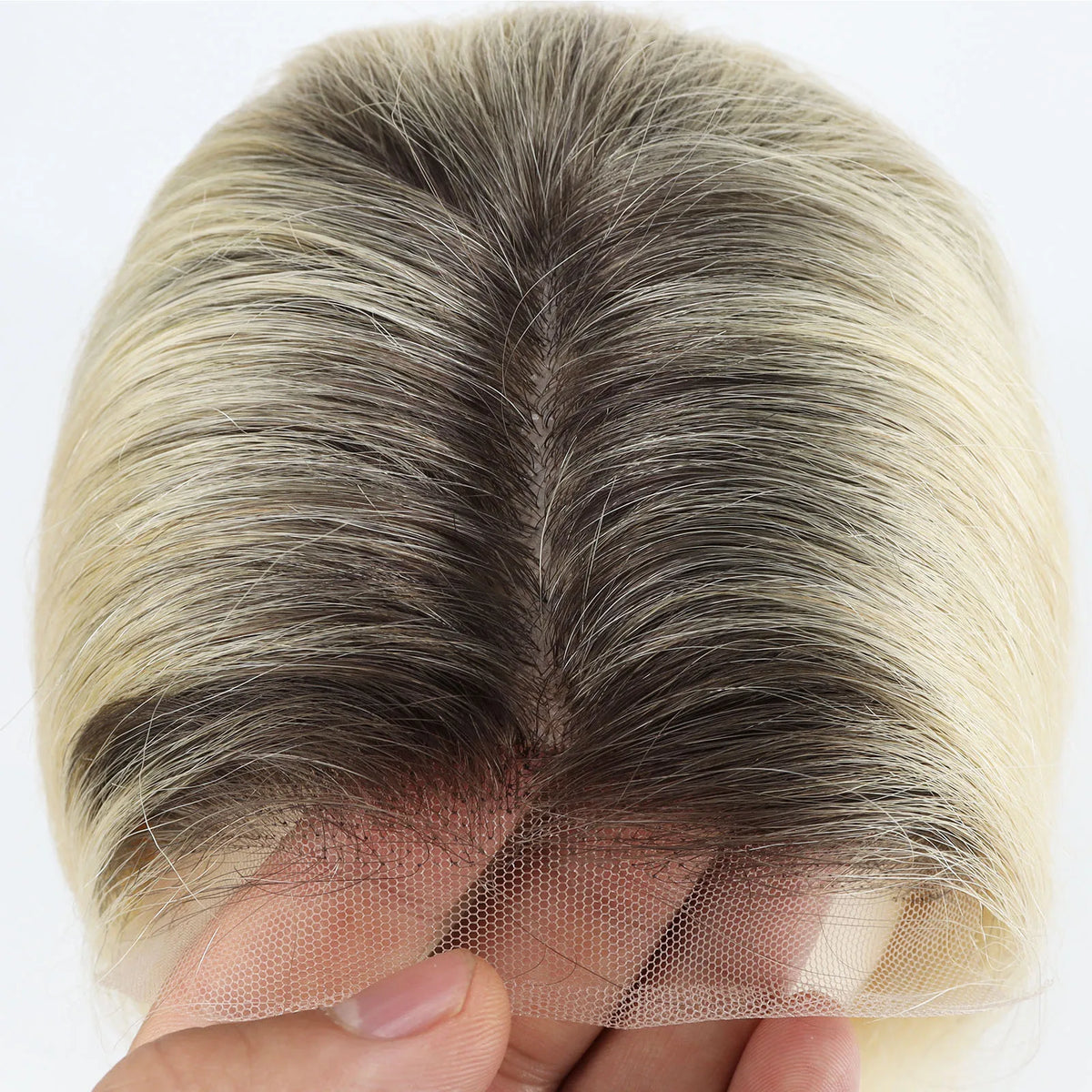 2/613 Ombre Light Blonde Topper Lace Front Real Remy Human Hair Toupee