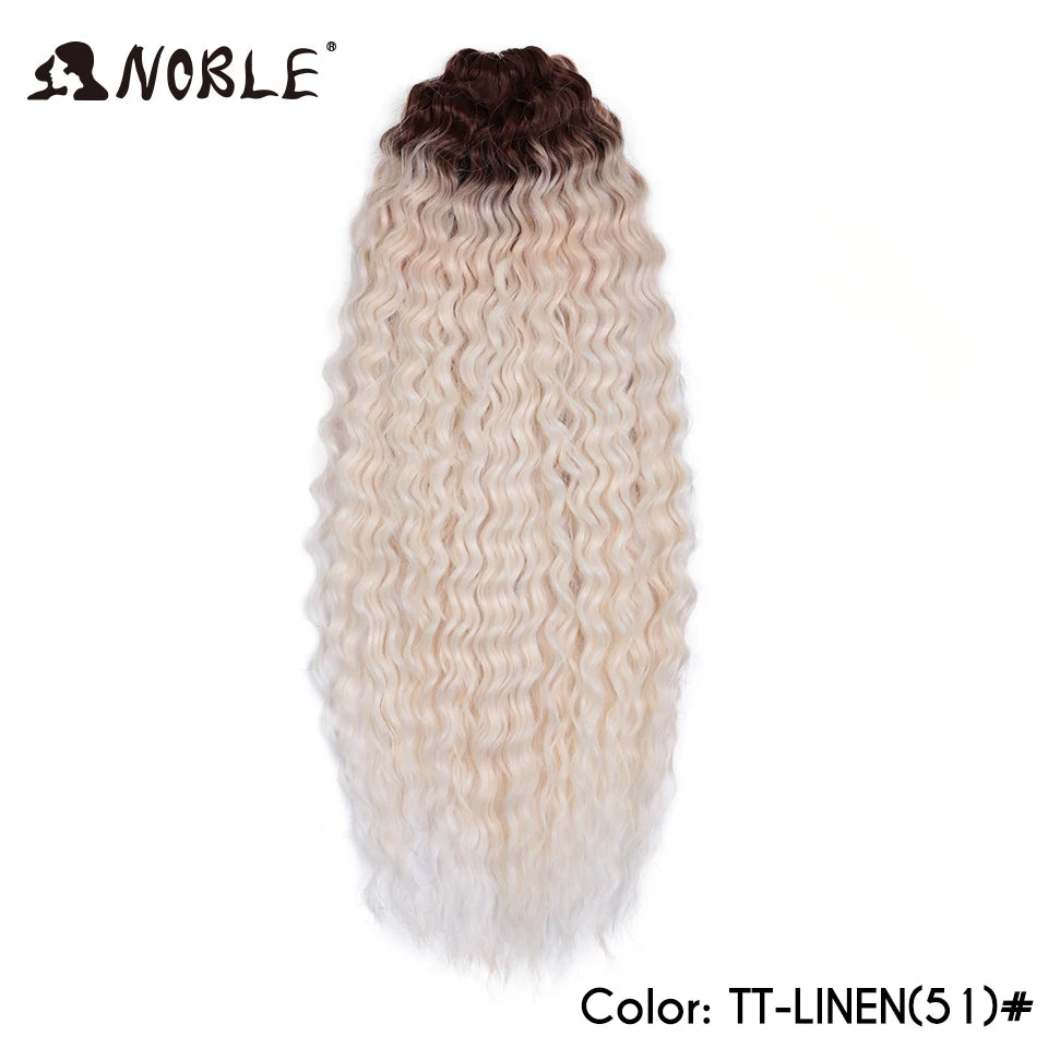 Synthetic Twist Crochet Curly Hair Water Wave Braid Ombre Blonde Brown Deep