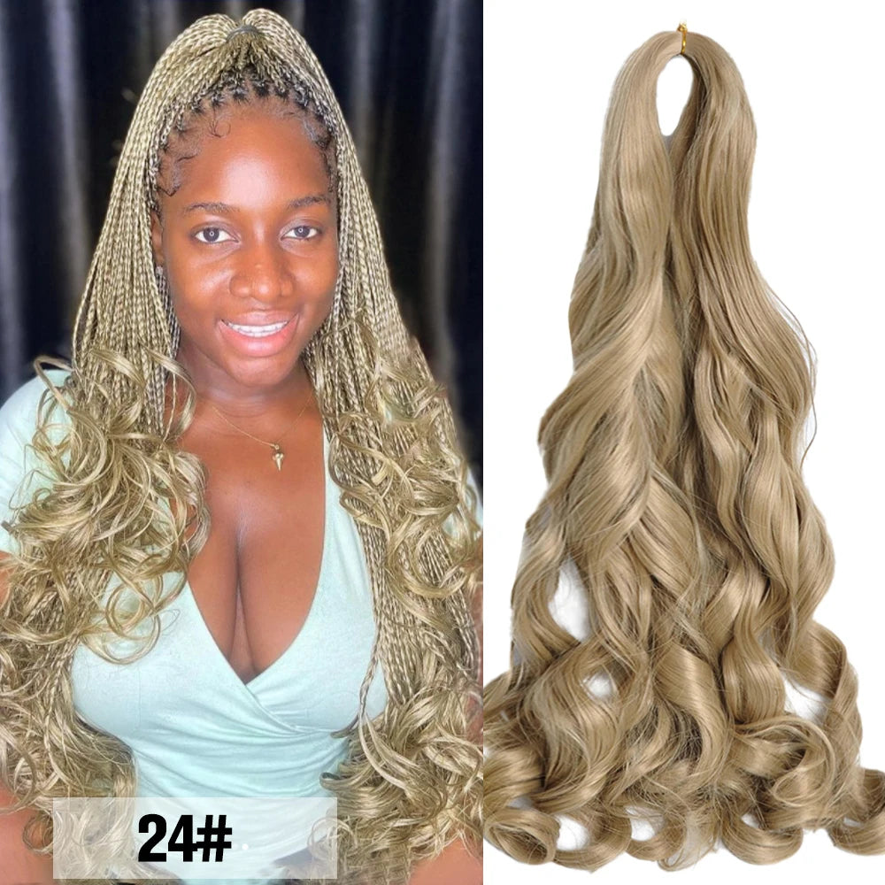 French Curls Braiding Hair Extensions Synthetic Spanish Curl Loose Wave Spiral Braids