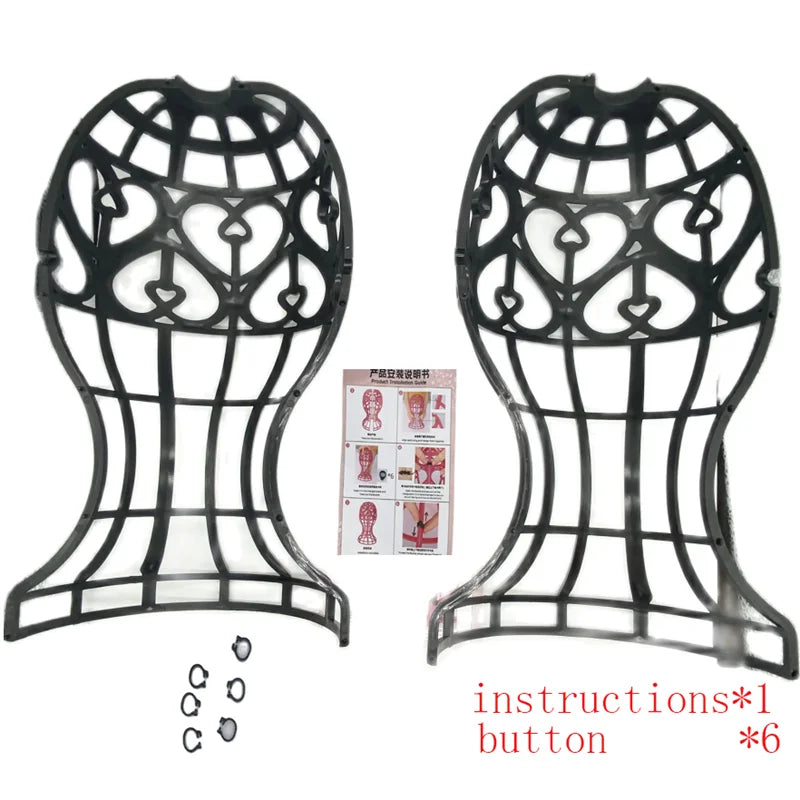 Stand Color Lantern Shape Plastic Wig Hat Cap Holder Foldable Multi-purpose Head