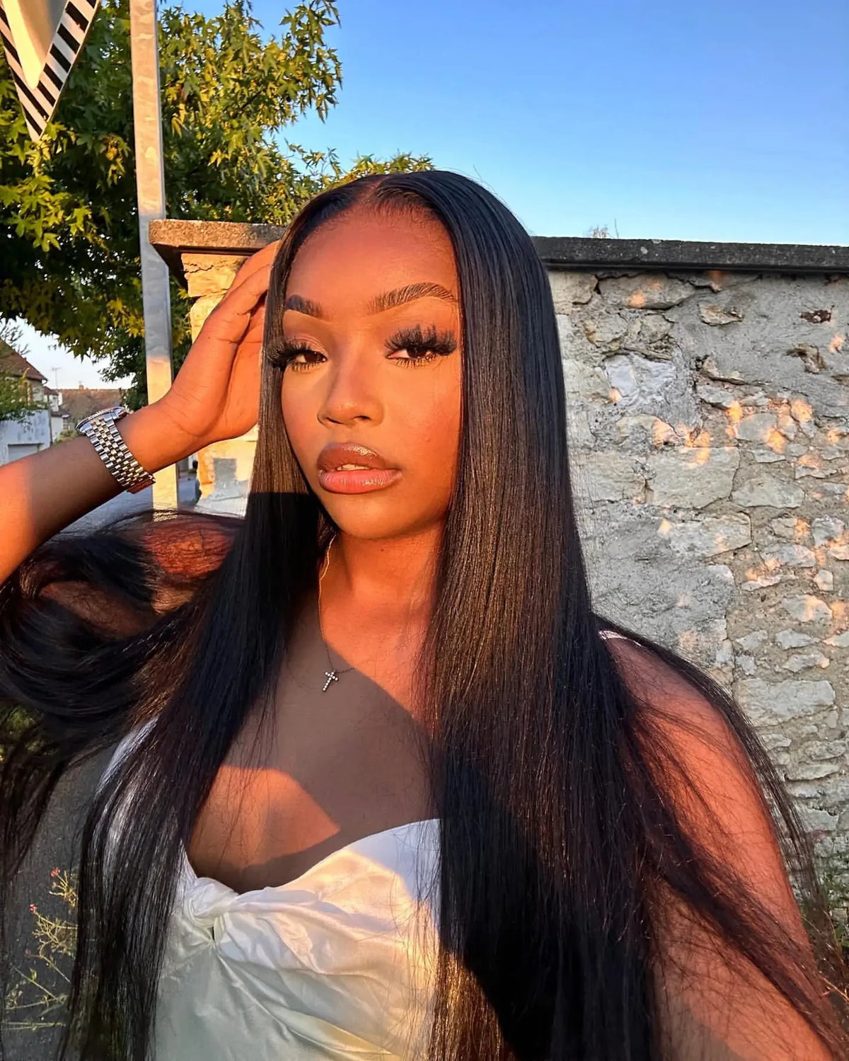 2x6 Lace Closure Brazilian Human Hair 14-24 inch Straight Remy Human Hair Transparent Lace Middle Part Lace Swiss Lace