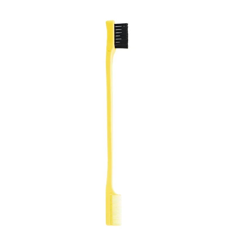 Hair Anti-static Edge Brush Comb 2-in-1 Double-sided Control Styling Tool Real Wigs