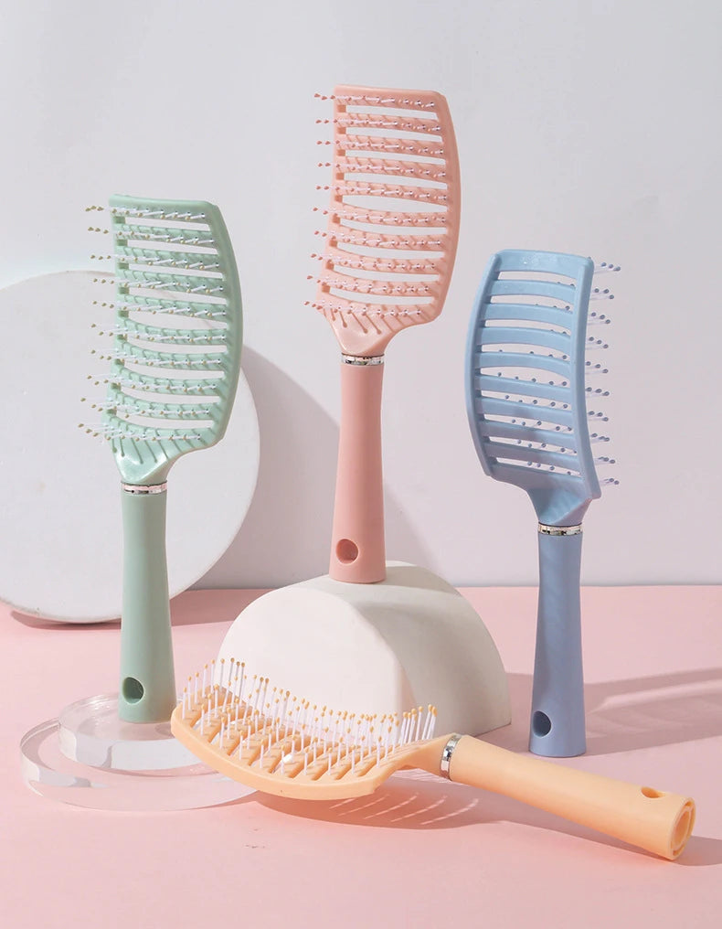 1pc Anti-Static Massage Brush Women's Hair and Scalp Massage Comb - Straight Hair Professional Tool