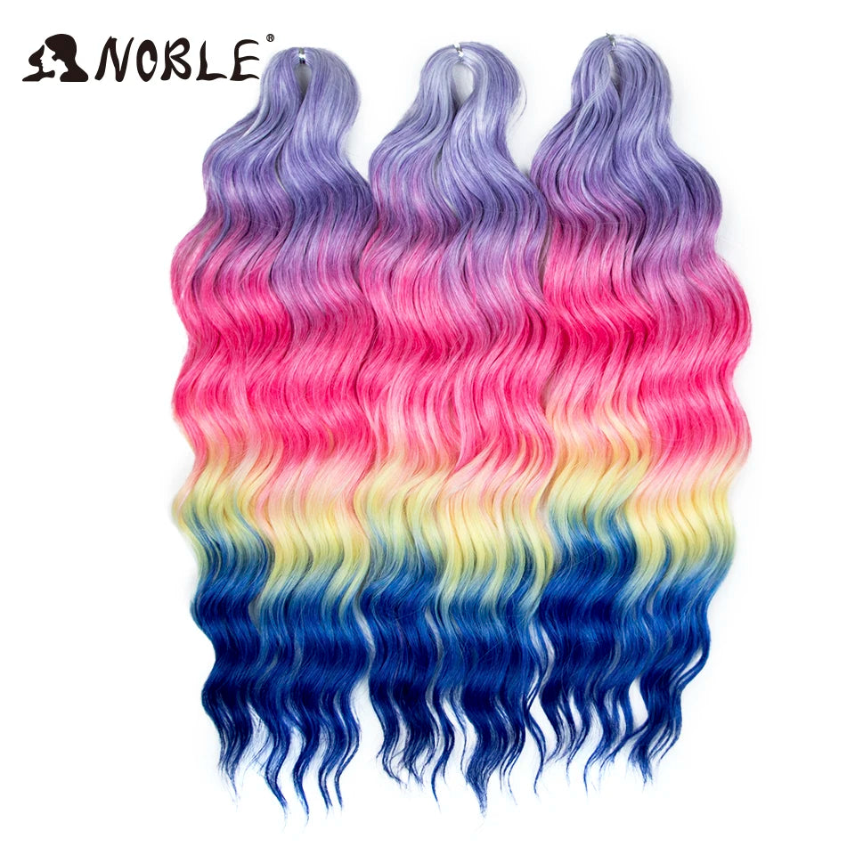 Synthetic Loose Deep Wave 24" Braiding Hair Extensions Water Braid Ombre Blonde