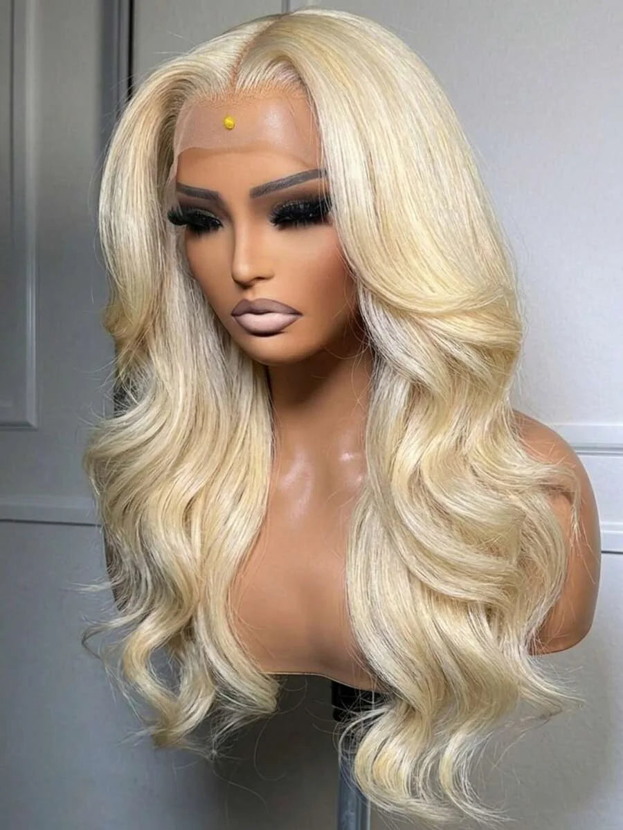 Blonde 613 Body Wave Human Hair 13x6 Lace Front Wig, 250% Density, Baby Hair, Natural Hairline