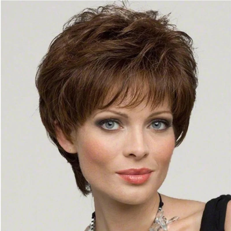 Wig Grandma Grey Short Curly Hair The Elderly Woven Synthetic Fiber Temperature