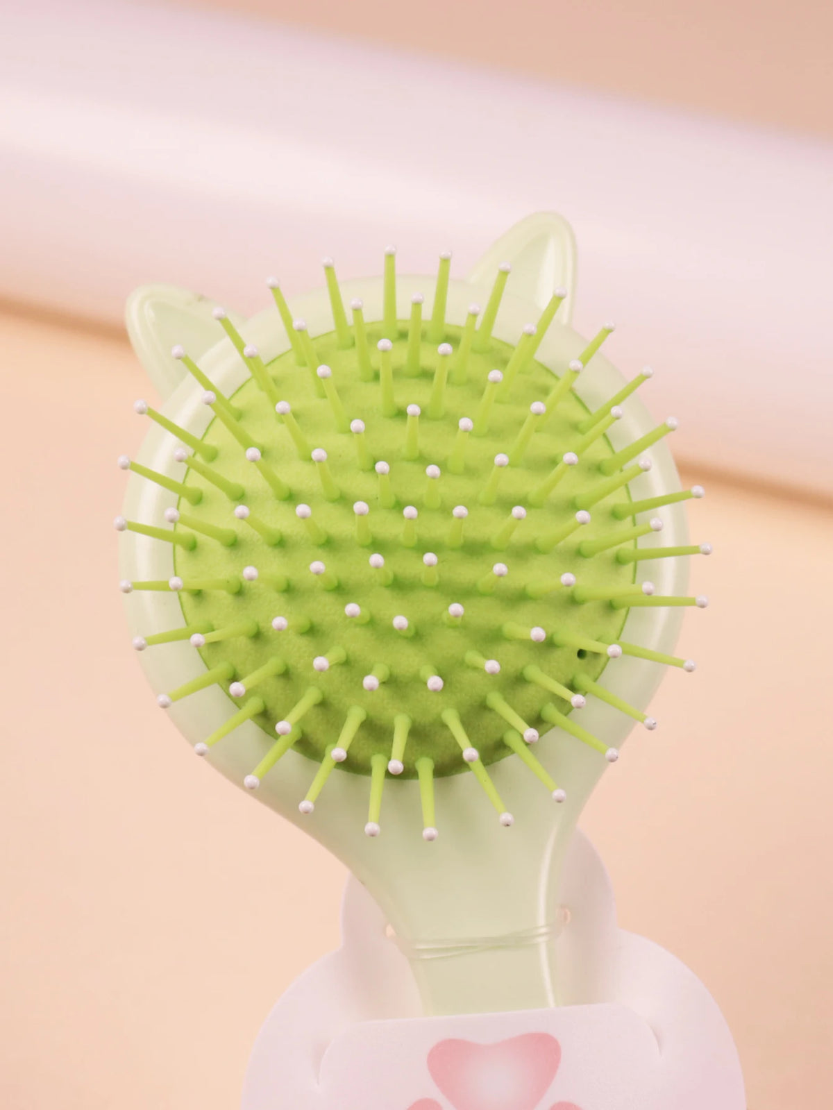 Portable Kawaii Cat Shaped Anti-Static Airbag with Mirror Comb, Salon Hair Styling Airbag Mirror Comb
